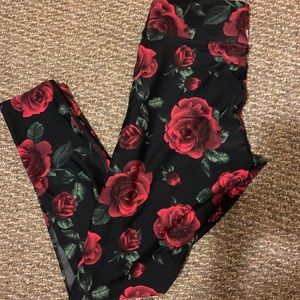 Black Rose Leggings